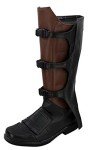 Allten Men's Brown Leather Flat Cosplay Boots