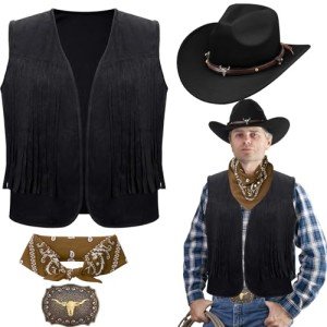 4-Piece Cowboy Costume Set for Men