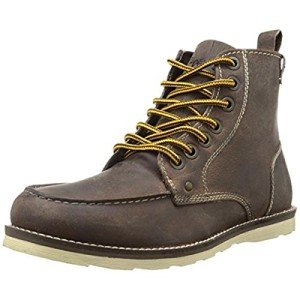 Crevo Men's Dark Brown Buck Fashion Boots