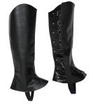 Men's Steampunk Pirate Boots Covers - Black Size M