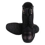 Men's Black Leather Lace-Up Ankle Boots