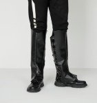 Men's Steampunk Pirate Boots Covers - Black Size M