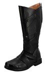 Allten Men's Logan Superhero Black Leather Boots