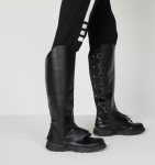 Men's Steampunk Pirate Boots Covers - Black Size M