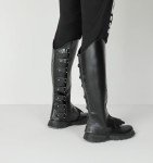 Men's Steampunk Pirate Boots Covers - Black Size M