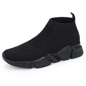 Men's All Black Lightweight Breathable Running Shoes