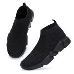 Men's All Black Lightweight Breathable Running Shoes