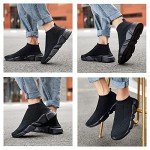 Men's All Black Lightweight Breathable Running Shoes