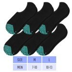 Men's Non-Slip Low Cut No Show Socks – 6 Pack
