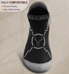 BULLIANT Men's Cushioned Athletic Ankle Socks - 6 Pairs