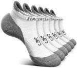 KEMISANT Men's Cushioned Ankle Socks - 6 Pairs
