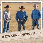 Floral Engraved Western Leather Cowboy Belt