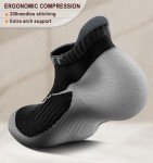BULLIANT Men's Cushioned Athletic Ankle Socks - 6 Pairs
