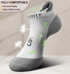 KEMISANT Men's Cushioned Ankle Socks - 6 Pairs