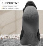 BULLIANT Men's Cushioned Athletic Ankle Socks - 6 Pairs