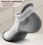 KEMISANT Men's Cushioned Ankle Socks - 6 Pairs