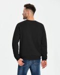 Men's Black Crewneck Sherpa Fleece Sweatshirt