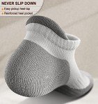 KEMISANT Men's Cushioned Ankle Socks - 6 Pairs