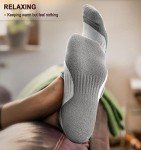 KEMISANT Men's Cushioned Ankle Socks - 6 Pairs