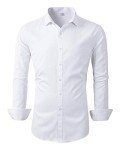 Beninos Men's Slim Fit Long Sleeve Dress Shirt