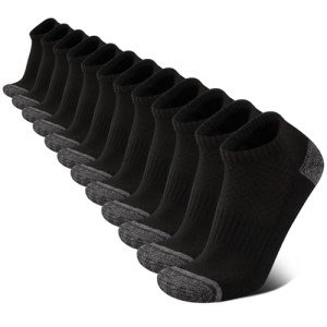 COOVAN 12 Pack Men's Cushioned Ankle Socks