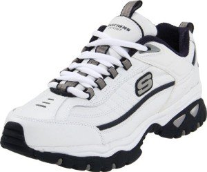 Skechers Men's Energy Afterburn Running Shoes - White/Navy