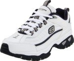 Skechers Men's Energy Afterburn Running Shoes - White/Navy