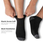 COOVAN 12 Pack Men's Cushioned Ankle Socks
