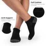 COOVAN 12 Pack Men's Cushioned Ankle Socks