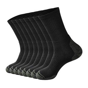 Men's Athletic Running Crew Socks - 8 Pairs