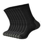 Men's Athletic Running Crew Socks - 8 Pairs