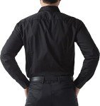 Slim Fit Long Sleeve Button Down Shirt - Black