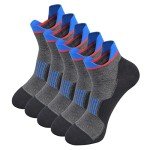 5 Pairs Men's Black/Grey Anti-Odor Ankle Socks