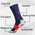 Men’s Athletic Crew Socks - 4 Pairs, Navy