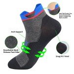 5 Pairs Men's Black/Grey Anti-Odor Ankle Socks