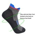 5 Pairs Men's Black/Grey Anti-Odor Ankle Socks