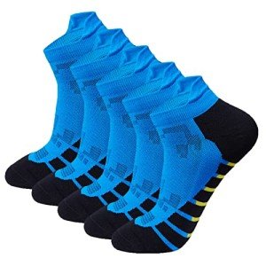 Men's 5-Pack Cushioned Anti-Blister Running Socks