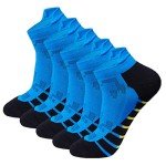 Men's 5-Pack Cushioned Anti-Blister Running Socks