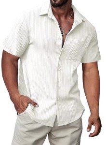Men's Vintage Hawaiian Short Sleeve Button-Up Shirt