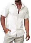 Men's Vintage Button-Up Hawaiian Short Sleeve Shirt
