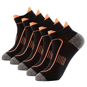 Men's Anti-Odor Blister-Resistant Running Socks, 5-Pack