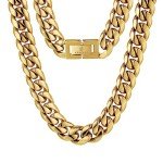 Men's 18K Gold Cuban Link Chain Necklace