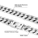 Men's 12mm 18k Gold Cuban Link Chains