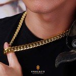 Men's 18K Gold Cuban Link Chain Necklace