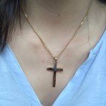 RIVETING JEWELRY 14K Gold Chain Style Cross Pendant Necklace Solid Clasp for Men,Grandpa, Religious for Charms Miami Cuban Link Diamond Cut, Gold