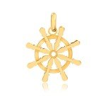 Carol Jewelry 14k Solid Yellow Gold Ship Rudder Shaped Pendant for Necklace for Women and Men