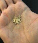 Carol Jewelry 14k Solid Yellow Gold Ship Rudder Shaped Pendant for Necklace for Women and Men