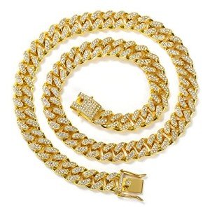 Men's Miami Cuban Link Chain Necklace - Gold/Silver