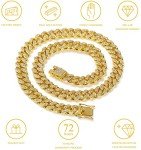 Men's Miami Cuban Link Chain Necklace - Gold/Silver