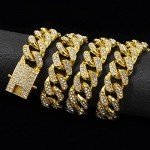 Men's Miami Cuban Link Chain Necklace - Gold/Silver